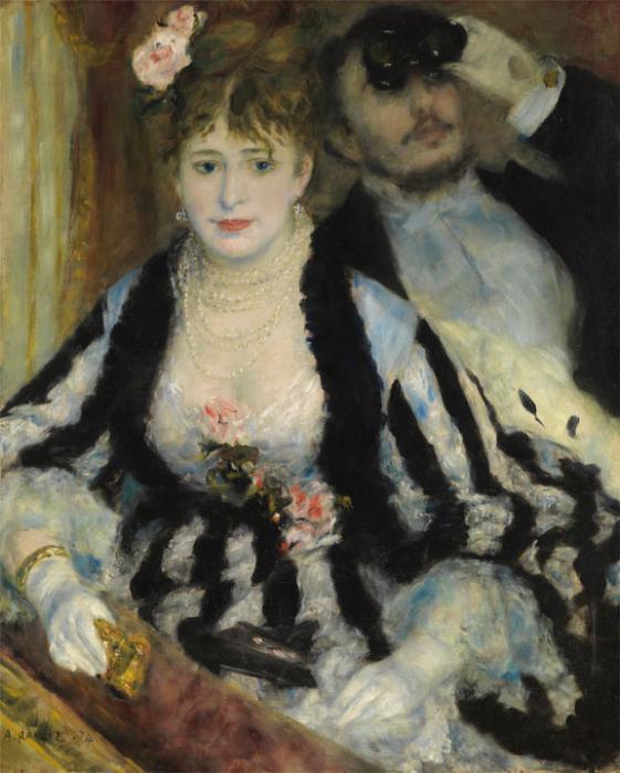 image: Auguste Renoir (artist), The Theater Box (title)