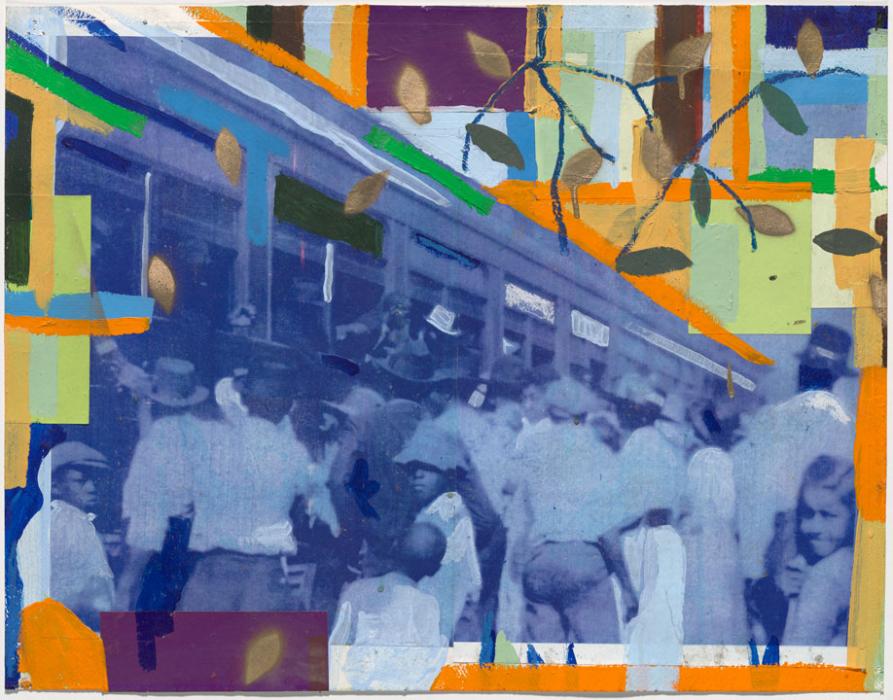 image: Radcliffe Bailey (artist), NY Rail (Transportation) (title)