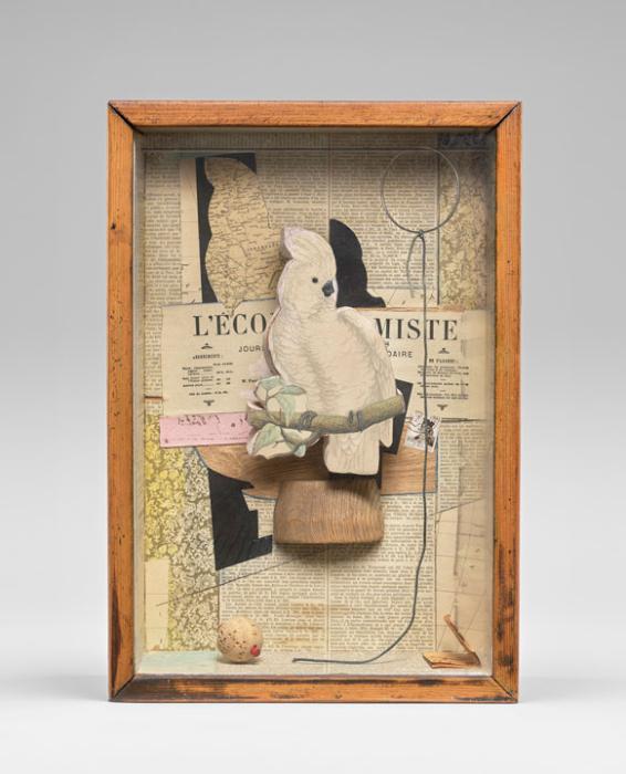 image: Joseph Cornell (artist), A Parrot for Juan Gris (title)