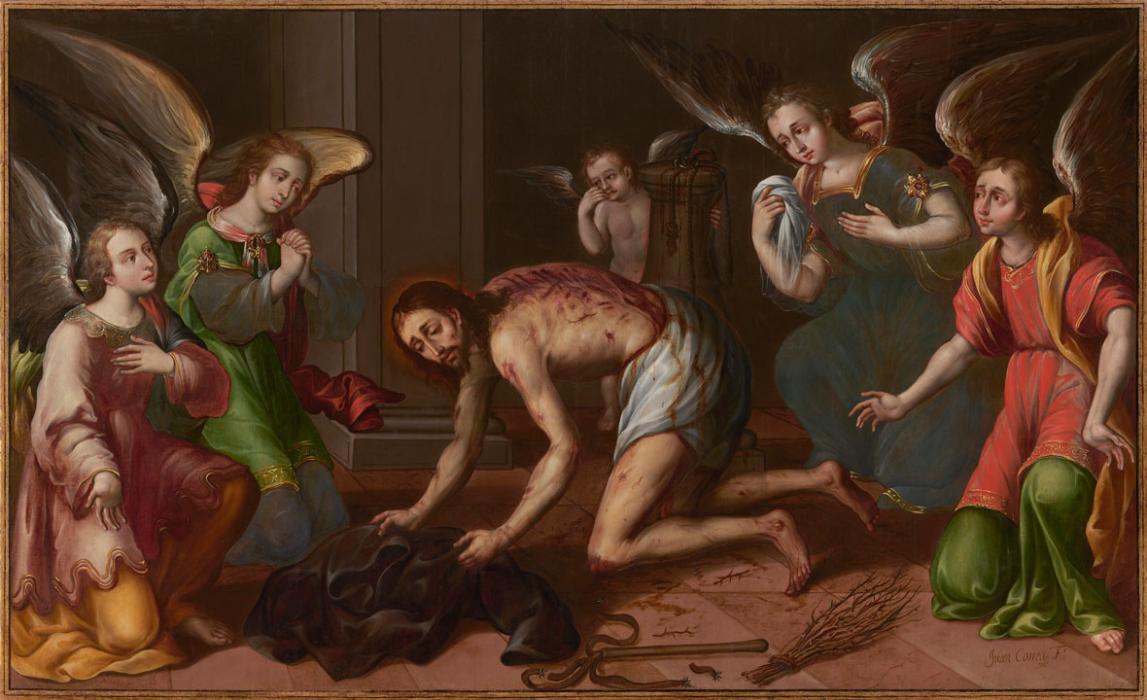 image: Juan Correa (artist), Christ Gathering His Garments after the Flagellation (title)