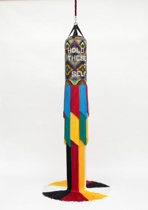 Jeffrey Gibson (Mississippi Band of Choctaw Indians/Cherokee Nation) (artist), WE HOLD THESE TRUTHS TO BE SELF-EVIDENT (title)