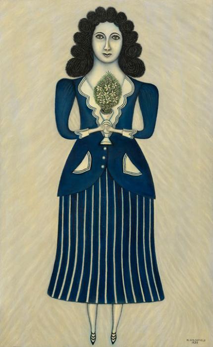 image: Morris Hirshfield (artist), Tailor-Made Girl (title)