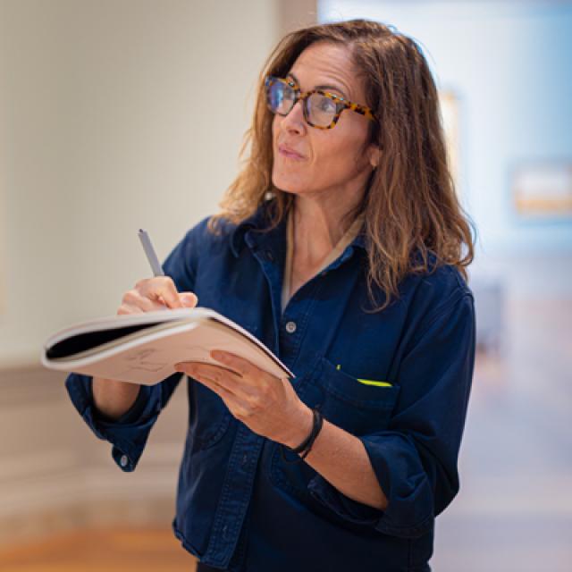 Wendy MacNaughton draws in a sketchbook