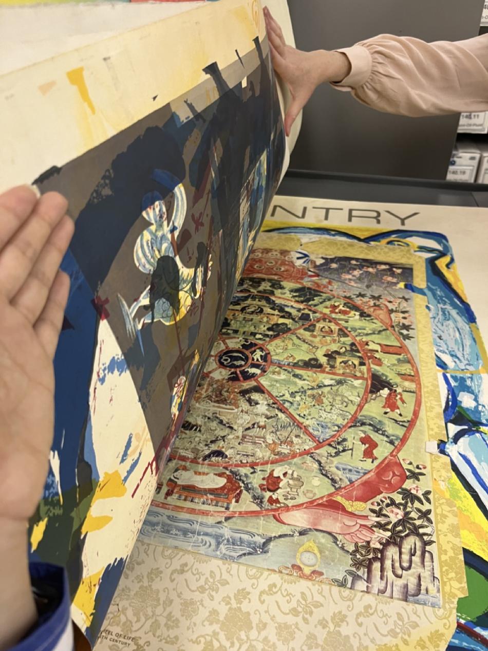 A stack of Romare Bearden's in the National Gallery of Art's Art Materials Collection