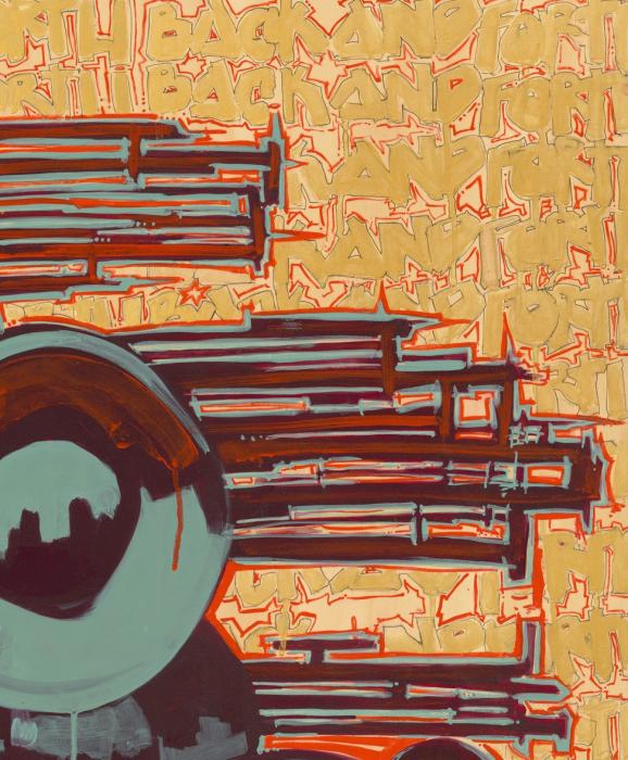 Abstract background of Rozeal.'s afro.died.T.